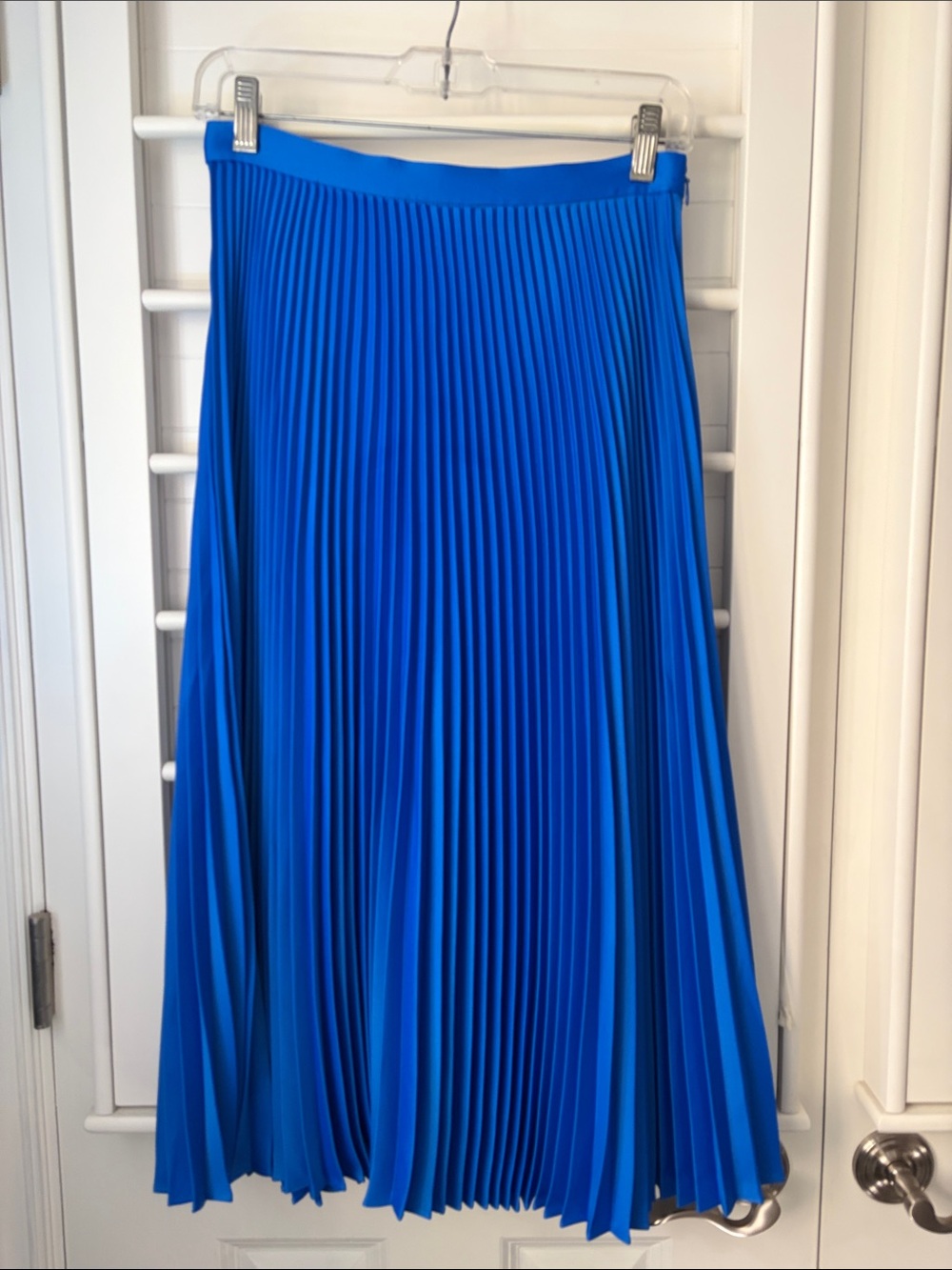 Club Monaco Electric Blue Pleated Midi Skirt